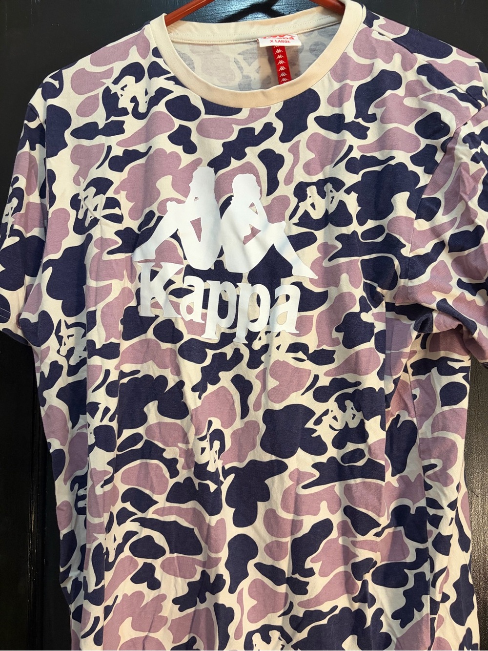 Kappa Pink & Navy Camo Short Sleeve Tee